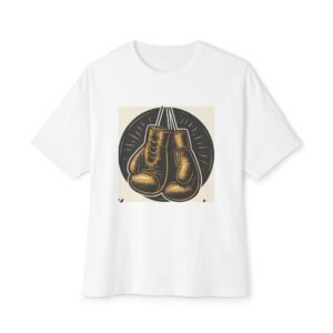 Boxing Spirit Unisex Oversized Tee, Sporty Graphic T-Shirt, Casual Wear, Gift for Athletes, Fitness Enthusiast, Sports Lover